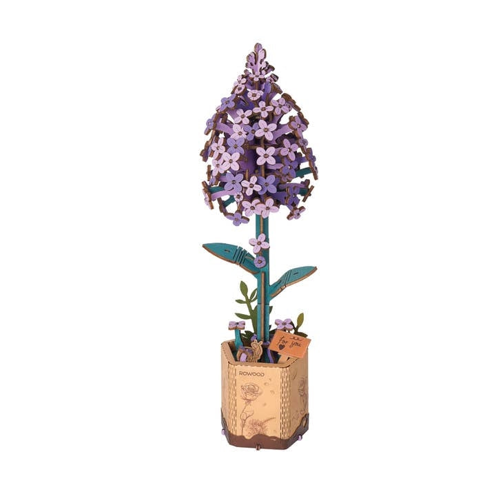 DIY 3D Wooden Flower Puzzle | Lilac