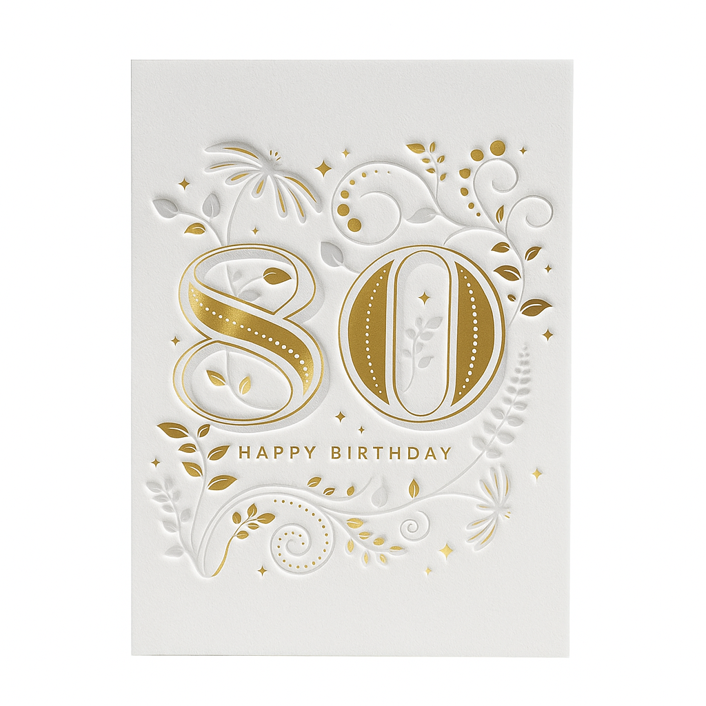 80 Age Birthday Card