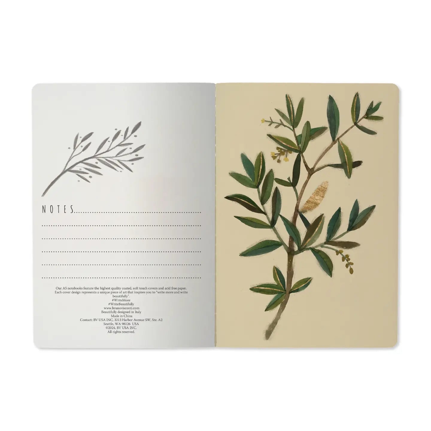Olive Lined Notebook