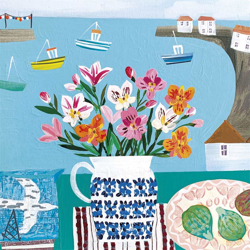 Alstroemeria & Figs Birthday Card