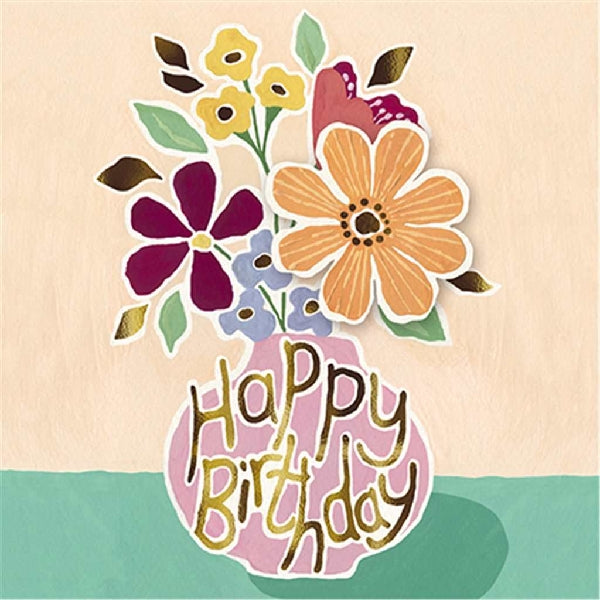Flower Vase Birthday Card