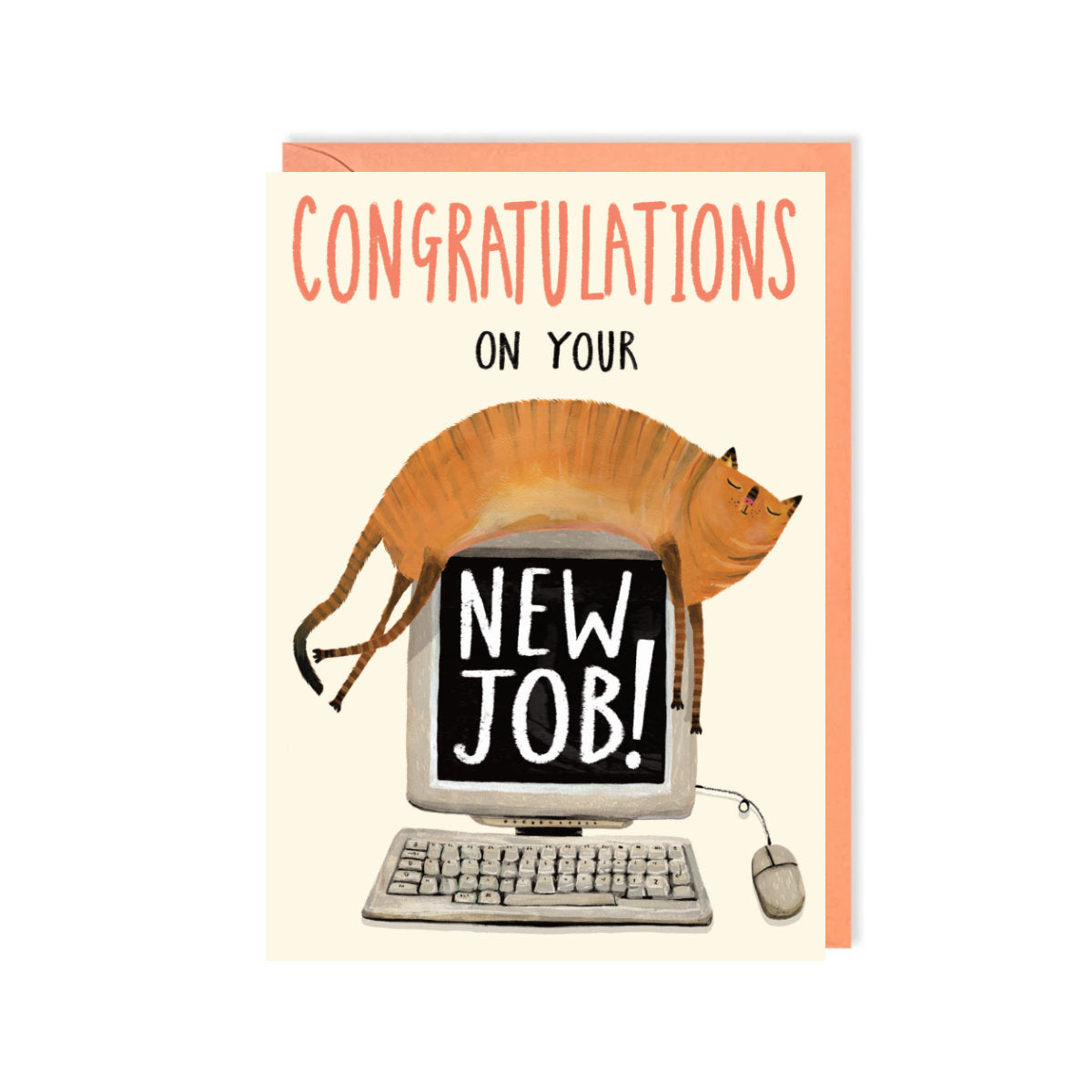Computer Cat New Job Card