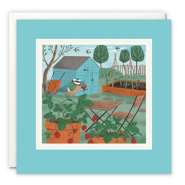 Strawberry Pots Blank Art Card