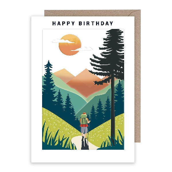 Hiking Birthday Card