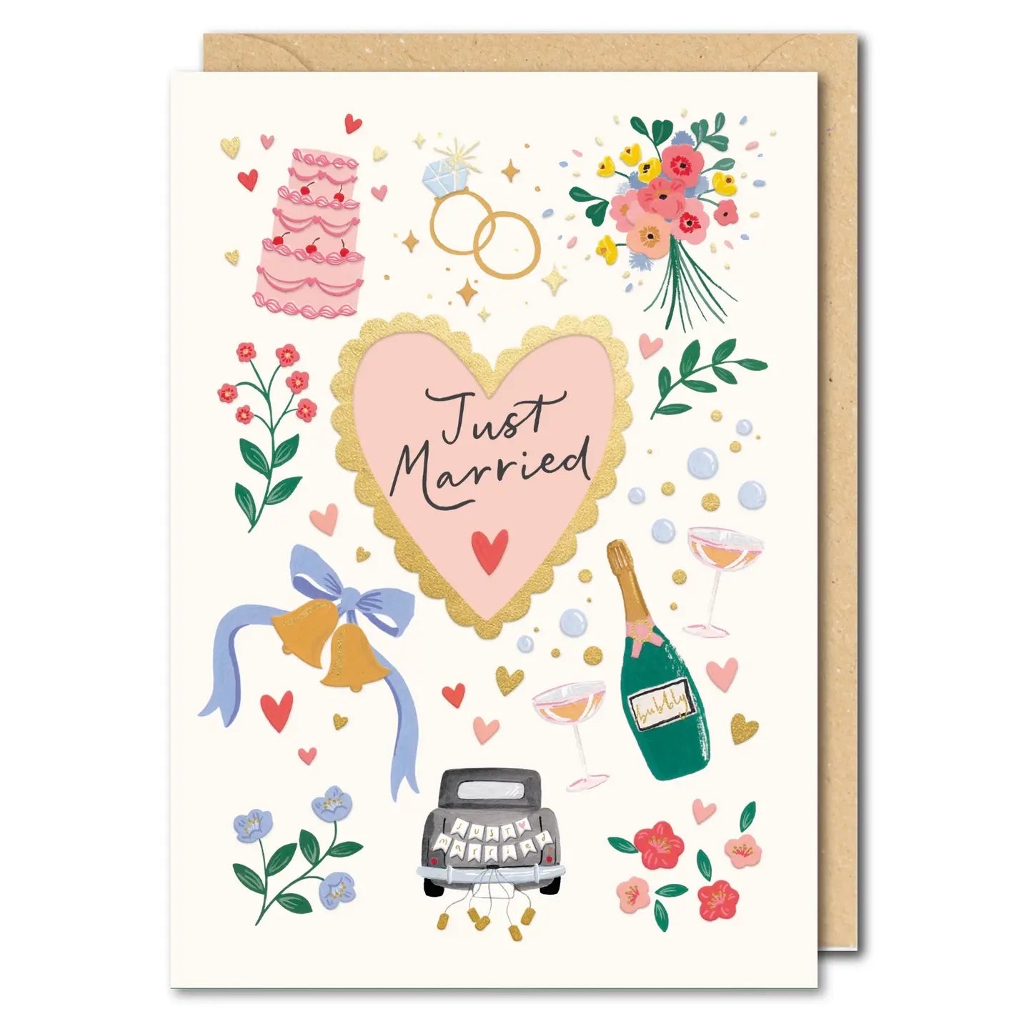 Just Married Wedding Card