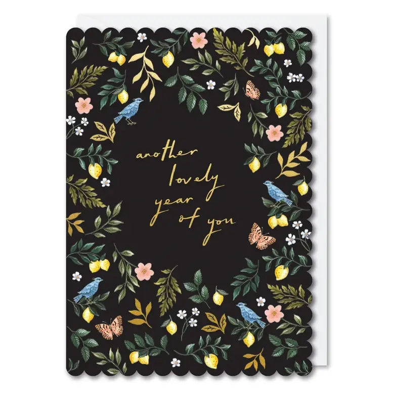 Lemon Pattern Birthday Card