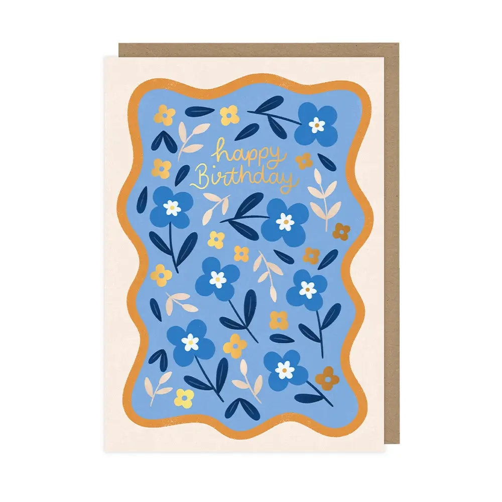 Foiled Flowers Birthday Card