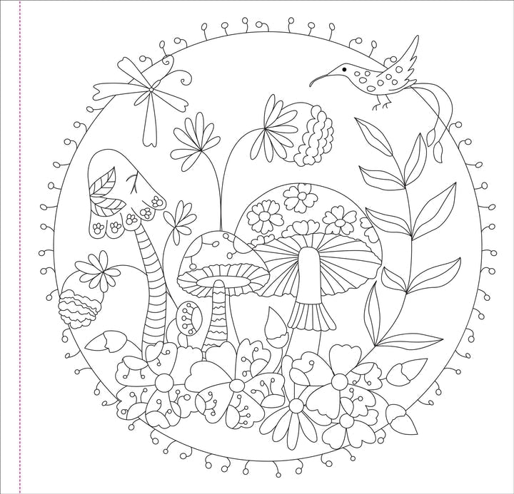 Mushrooms Colouring Book