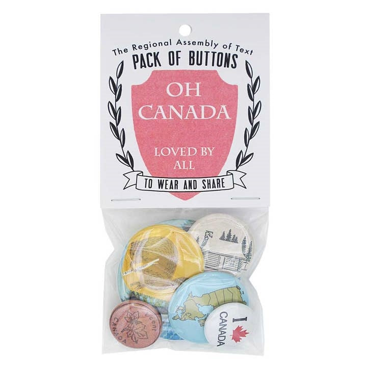 Regional Assembly Of Text Button Pack | Oh Canada