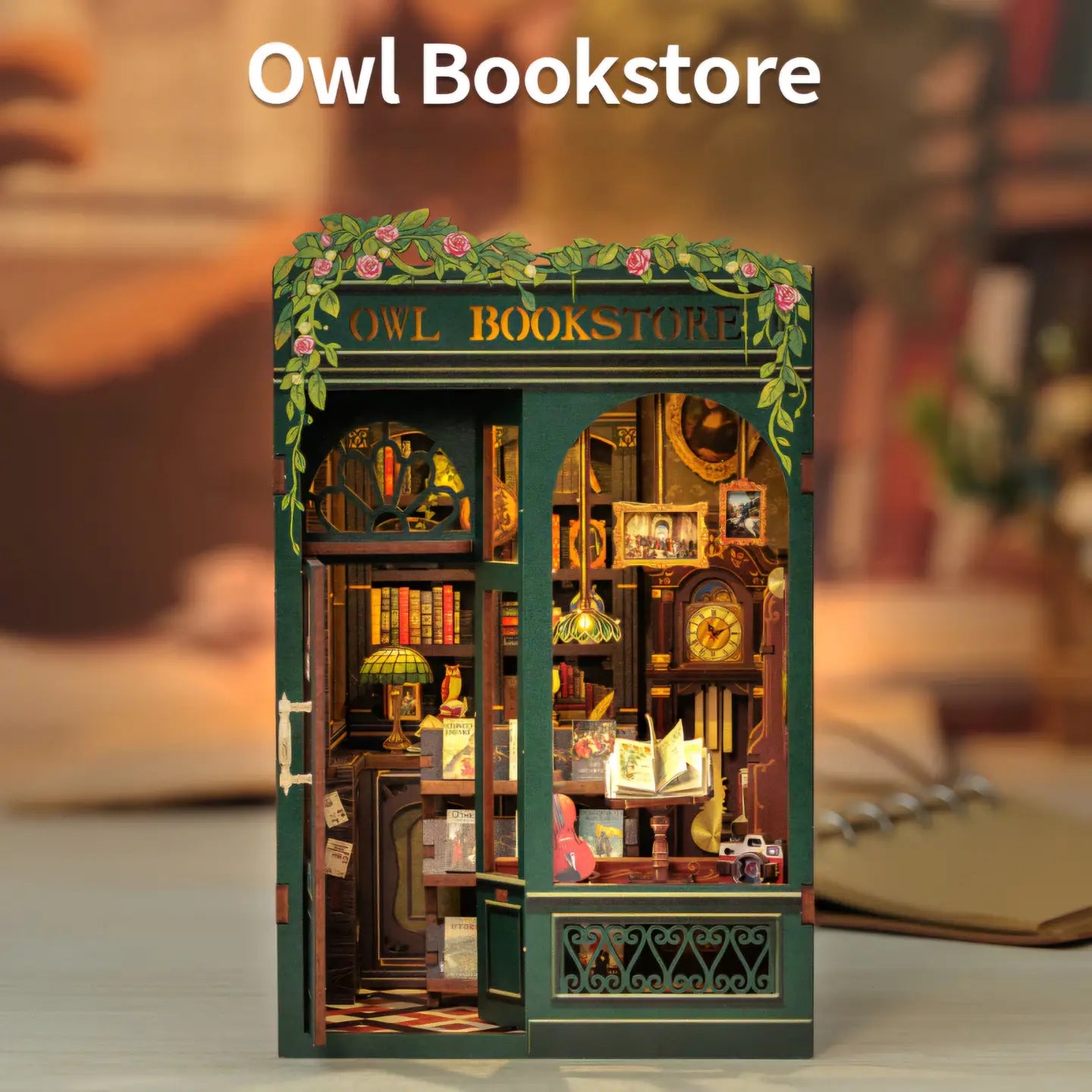 Miniature Diy Kit Book Nook | Owl Bookstore