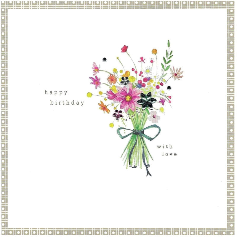 Flower Bouquet Birthday Card