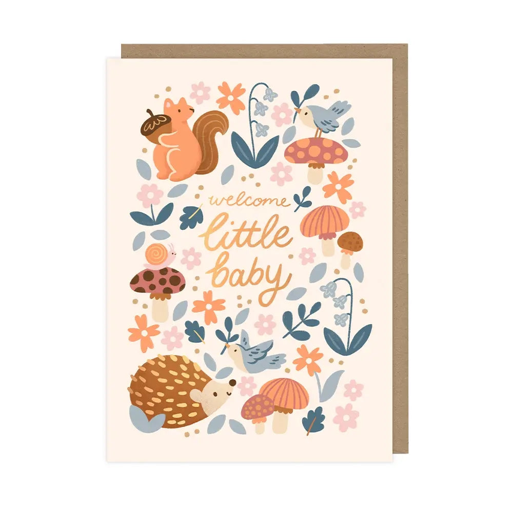 Woodland Animals New Baby Card