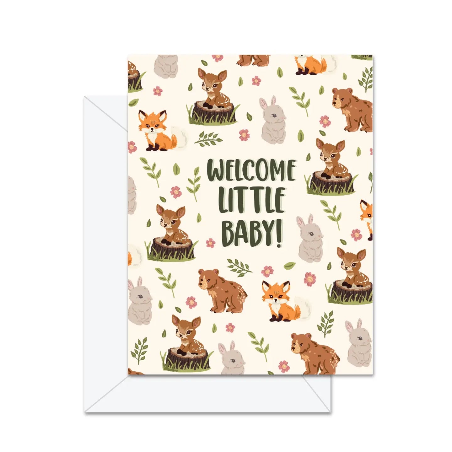 Woodland Animals Baby Card