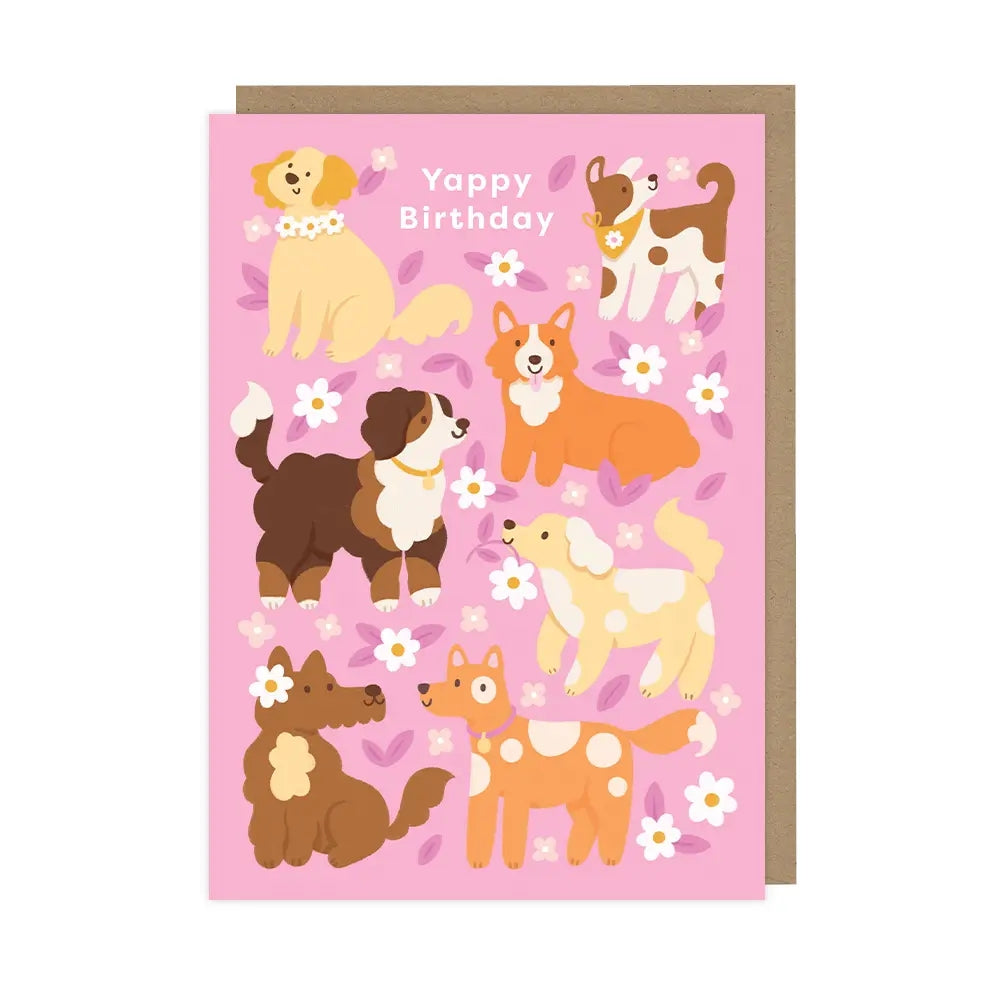 Yappy Dogs Birthday Card