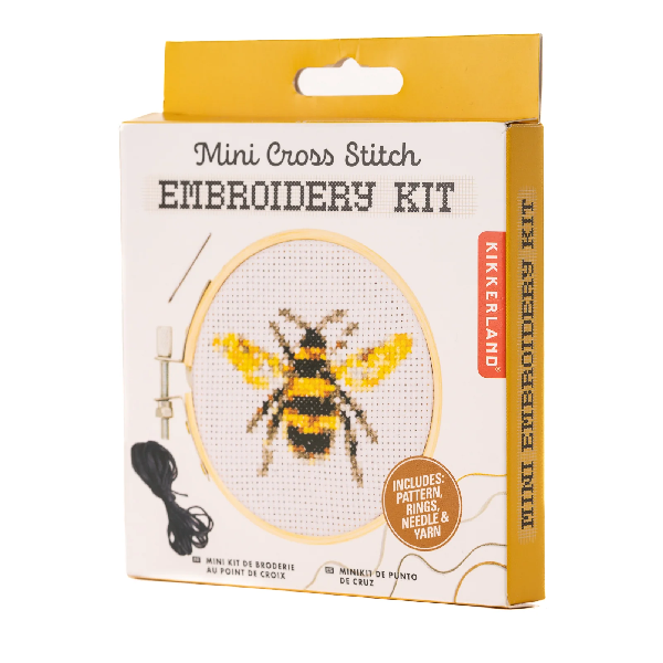 Mini Bee Cross Stitch Embroidery Kit
