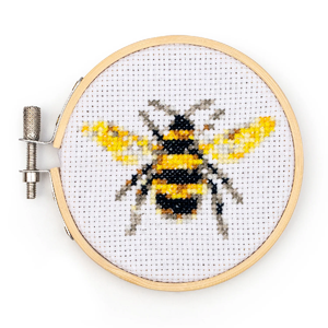 Mini Bee Cross Stitch Embroidery Kit