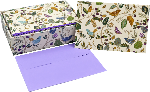 Birds And Berries Blank Notecards