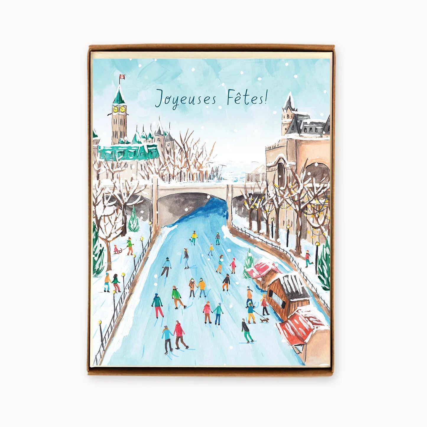 Ottawa Rideau Canal Boxed French Christmas Cards | Set of 8