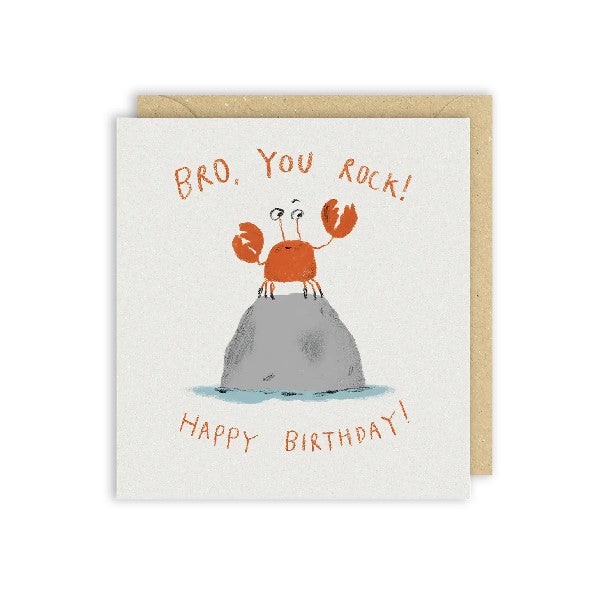 Bro You Rock Birthday Card