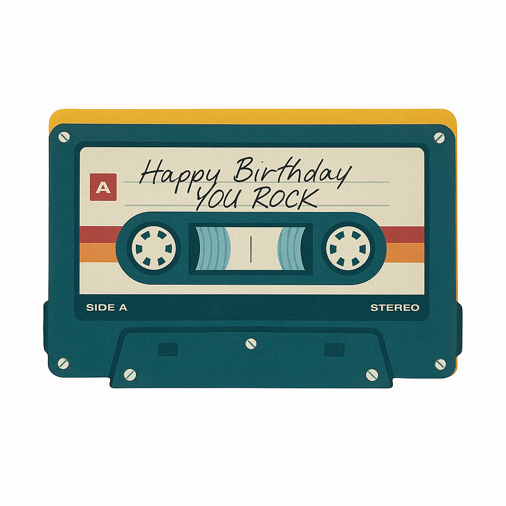 Cassette Birthday Card