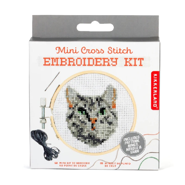 Mini Cat Cross Stitch Embroidery Kit