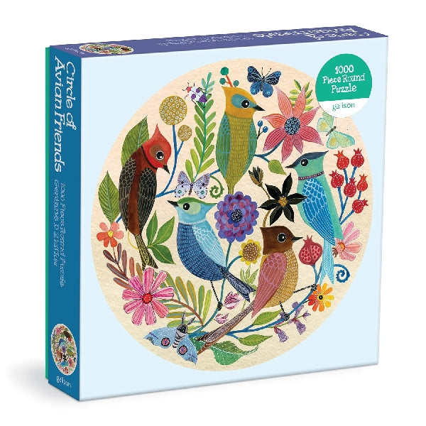 Galison 1000 Piece Puzzle | Circle Of Avian Friends