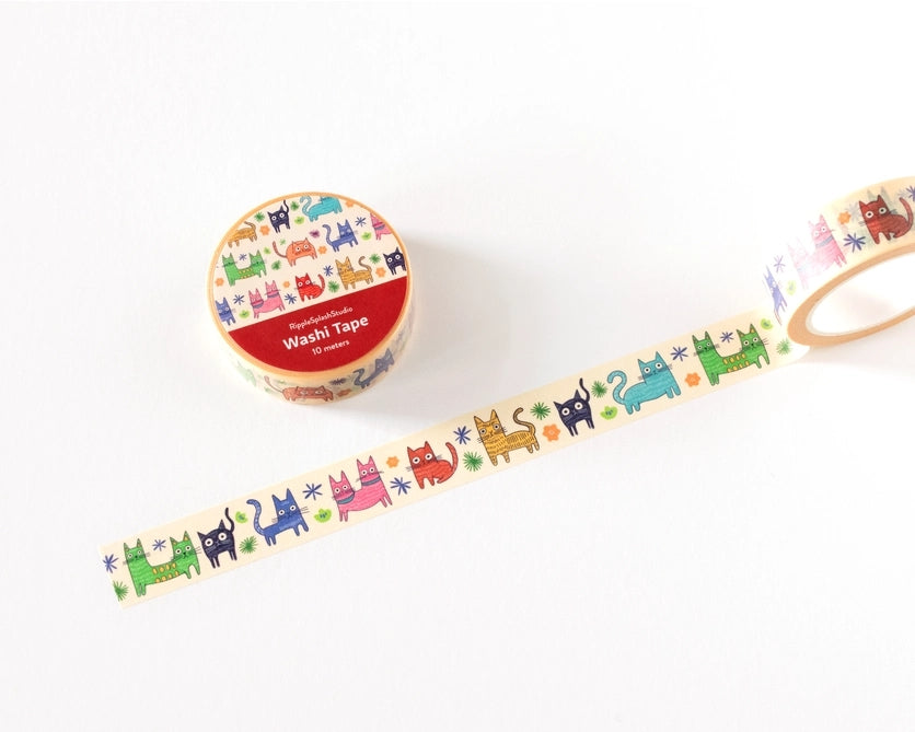 Colourful Cats Washi Tape