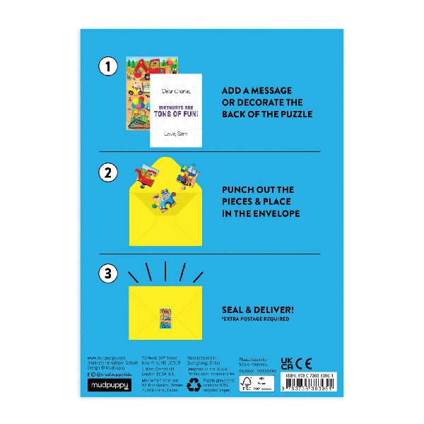 Construction Site Puzzle Card