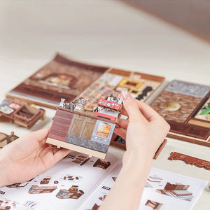 DIY Miniature Book Nook Kit | Corner Coffee Shop