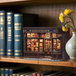 DIY Miniature Book Nook Kit | Corner Coffee Shop