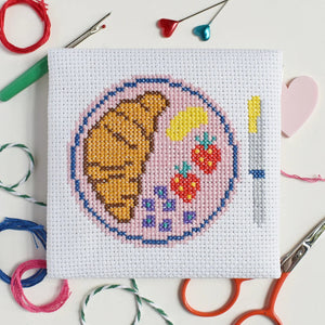 Croissant Mini Cross Stitch Kit