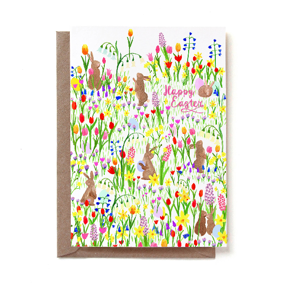 Easter Bunnies Easter Card