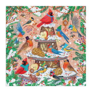 Galison 500 Piece Holiday Puzzle | Festive Feathers