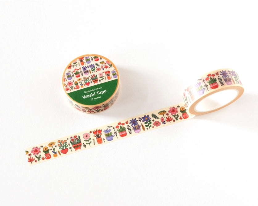 Floral Plant Pots Washi Tape