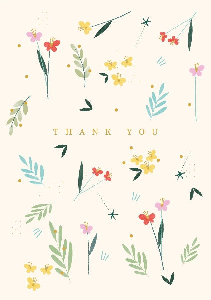 Florals Thank You Card