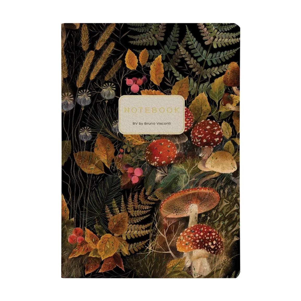 Forest Flowers Vegan Leather Lined Notebook