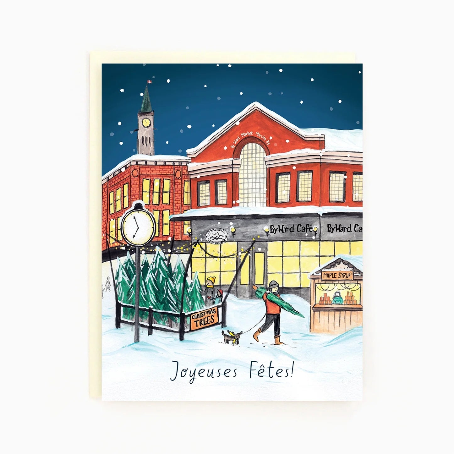 French Snowy Byward Market Christmas Card