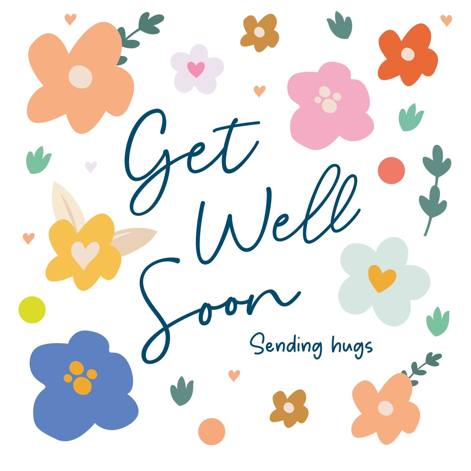 Flowers Get Well Card