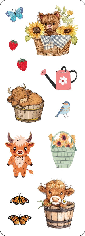 Highland Cows Sticker Set