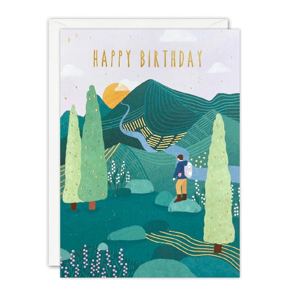 Hiking Birthday Card
