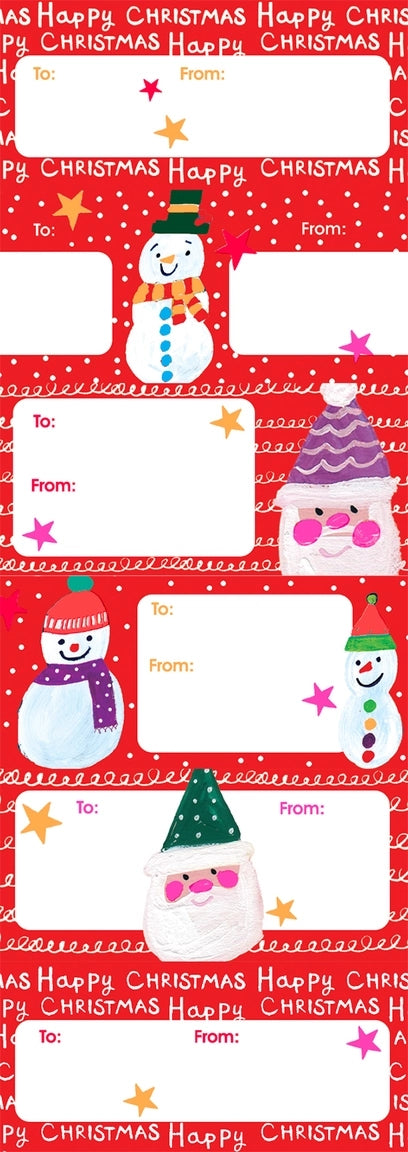 Jolly Christmas Gift Sticker Set