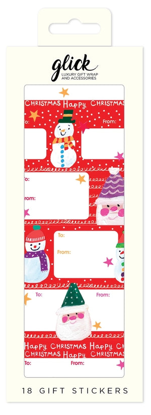 Jolly Christmas Gift Sticker Set