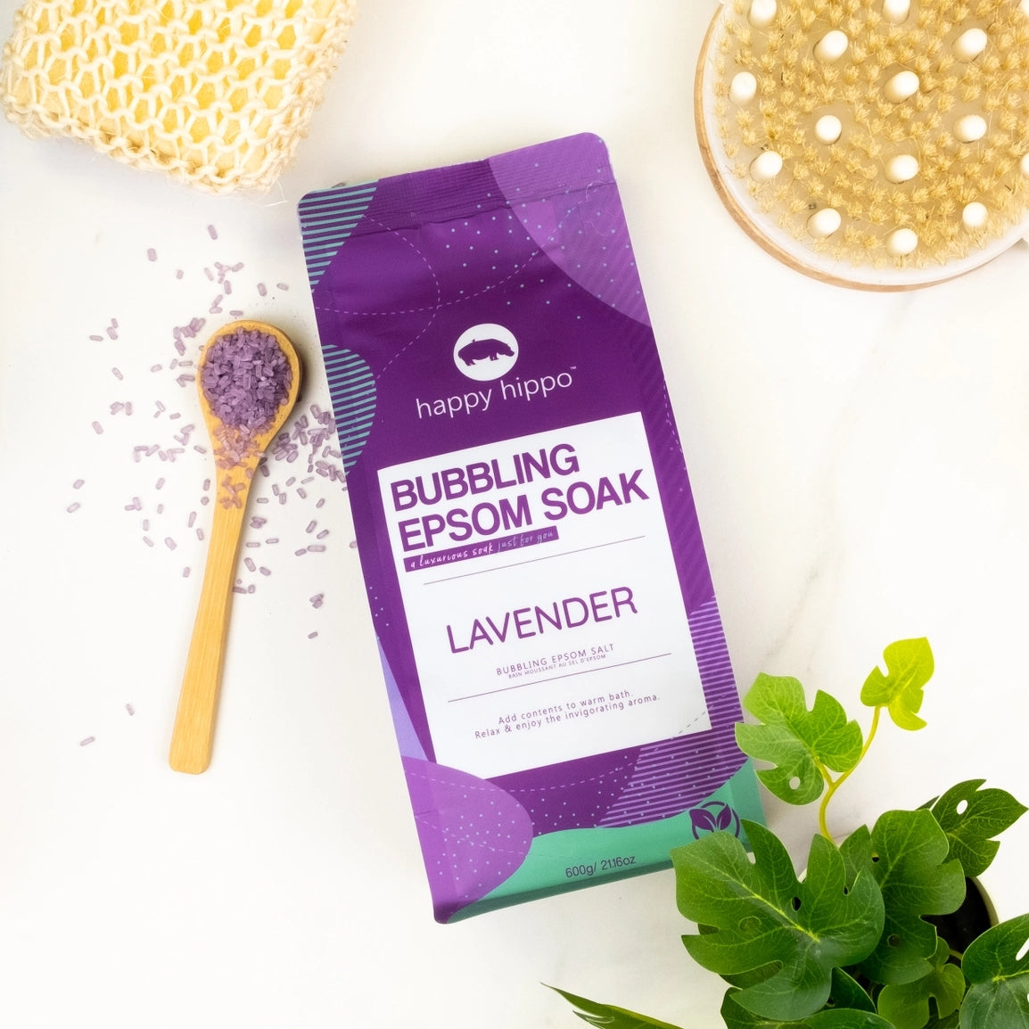 Happy Hippo Bath Co. | Lavender Relaxation Bubbling Epsom Soak