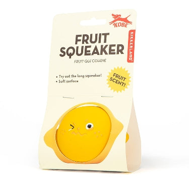 Lemon Fruit Squeaker Dog Toy