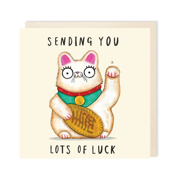 Lucky Cat Good Luck Card