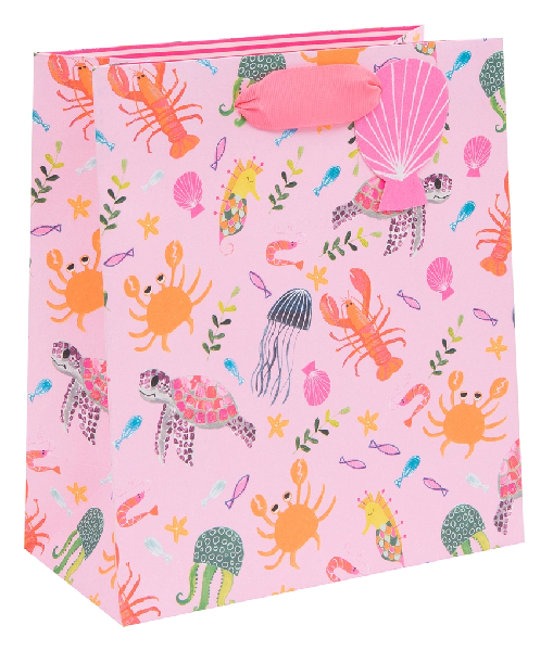 Medium Pink Shores Gift Bag