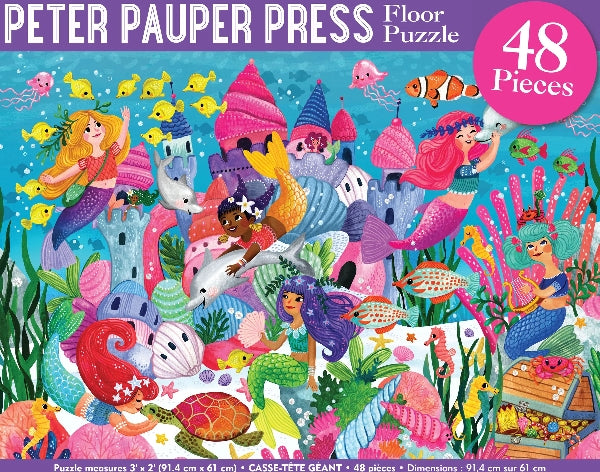 Peter Pauper 48 Piece Floor Puzzle | Mermaid Adventure