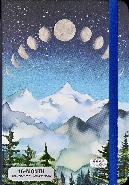 Peter Pauper 2026 16-Month Agenda | Moonlit Mountains