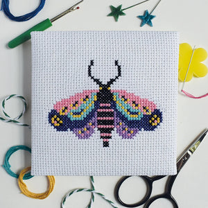 Moth Mini Cross Stitch Kit