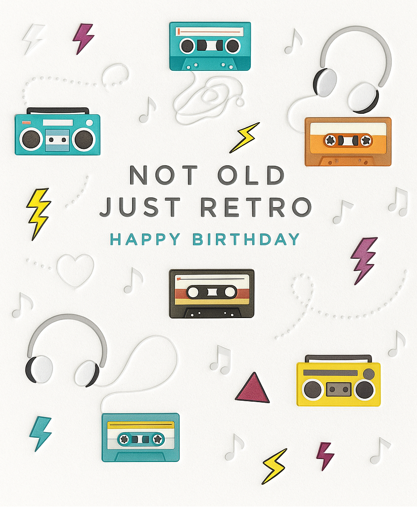 Not Old Just Retro Birthday Card